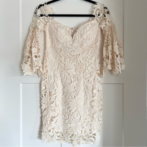 Soieblu Boho Lace Mini Dress - Picture 1 of 5